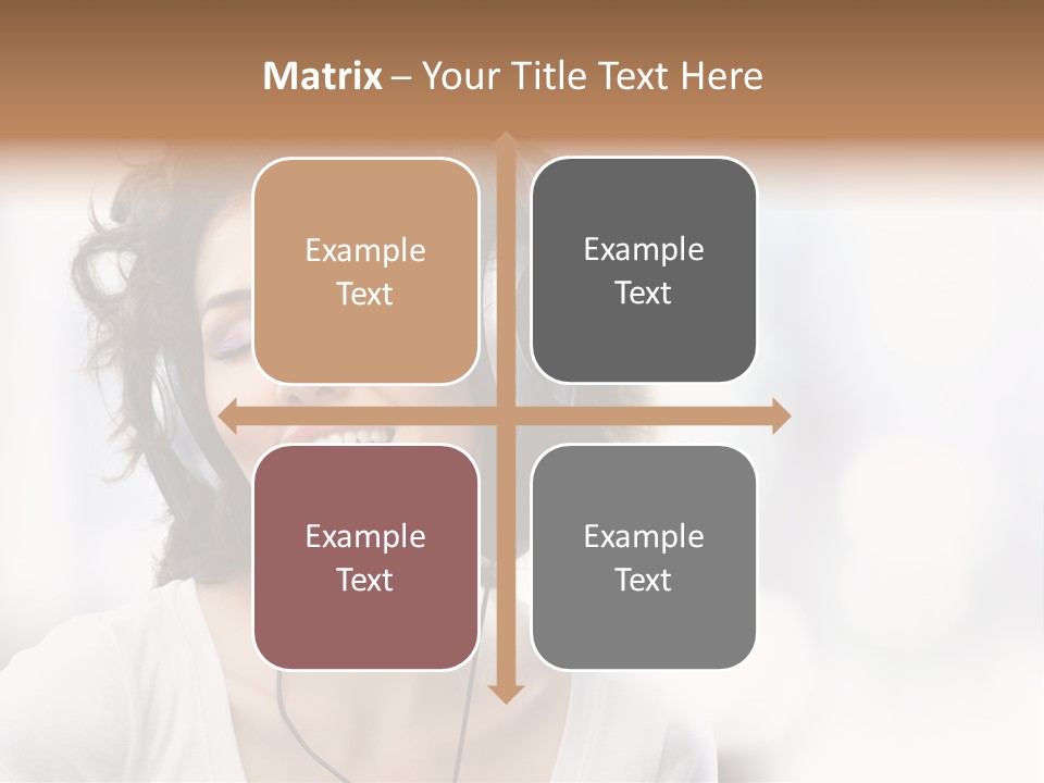 Leisure Face Music PowerPoint Template