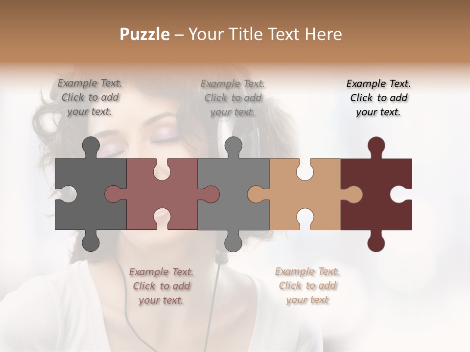 Leisure Face Music PowerPoint Template