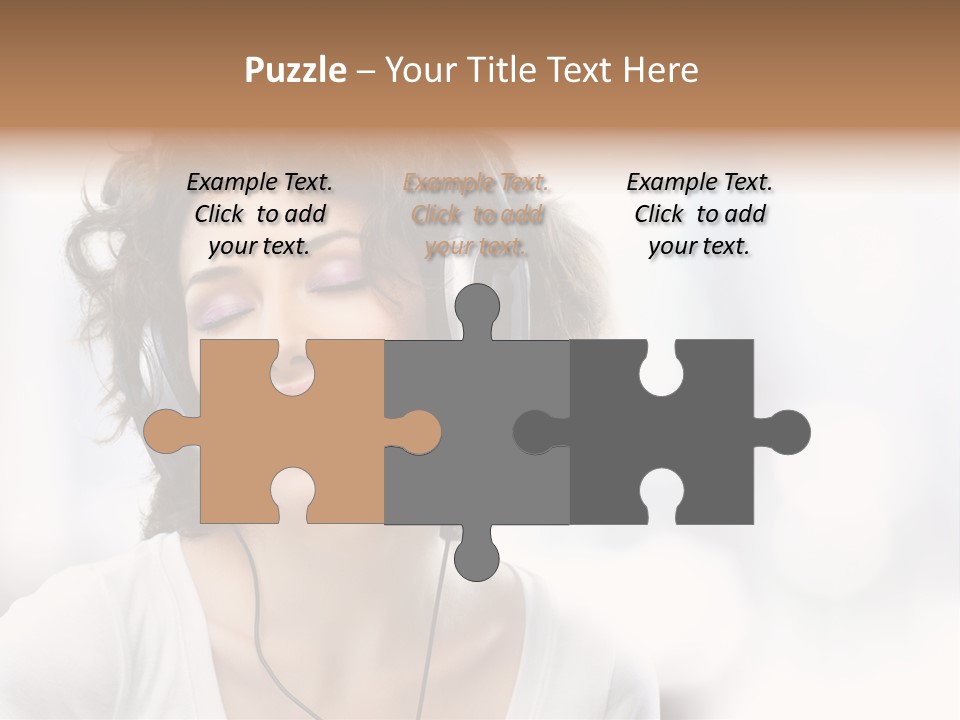 Leisure Face Music PowerPoint Template