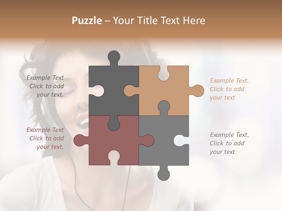 Leisure Face Music PowerPoint Template