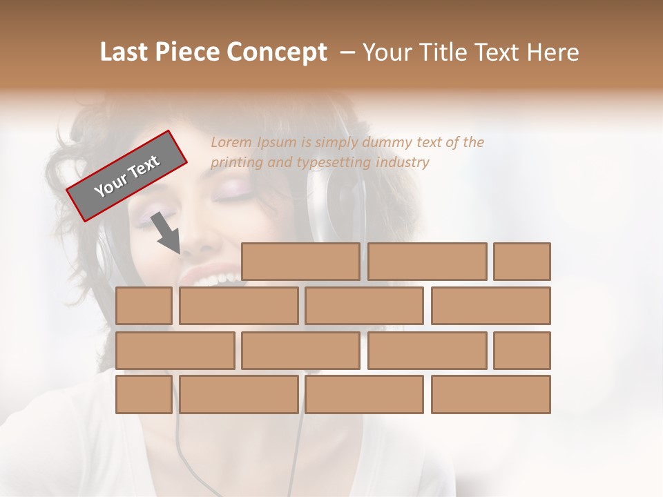 Leisure Face Music PowerPoint Template