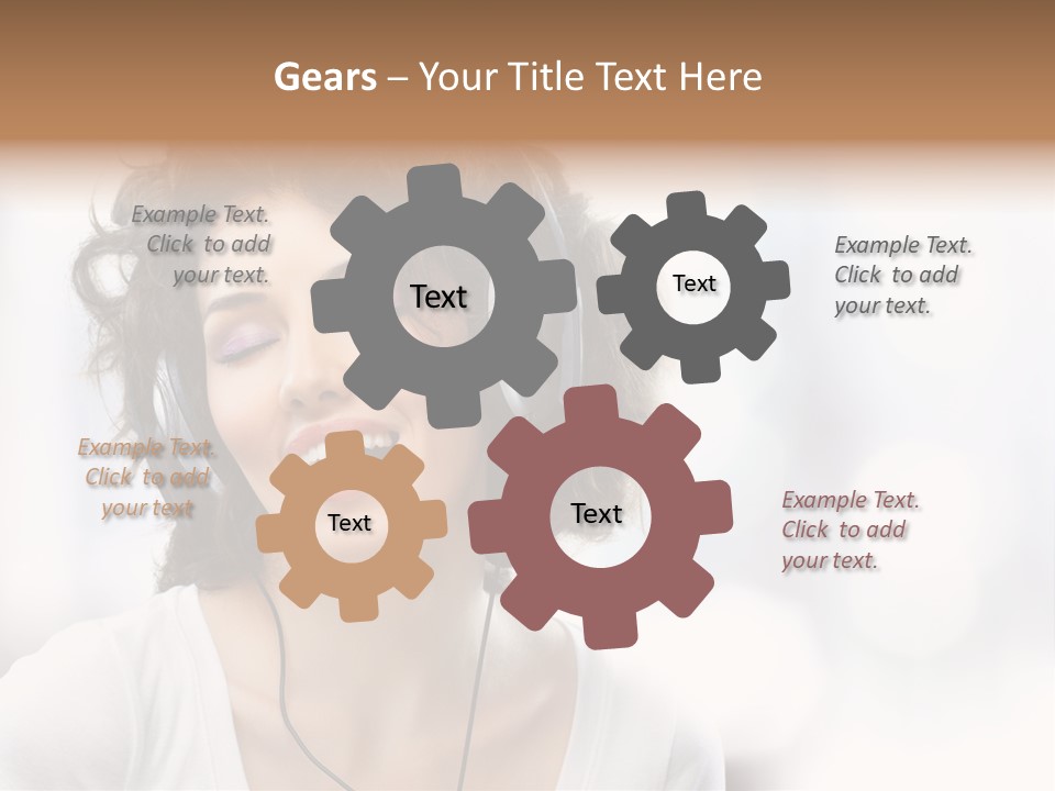 Leisure Face Music PowerPoint Template