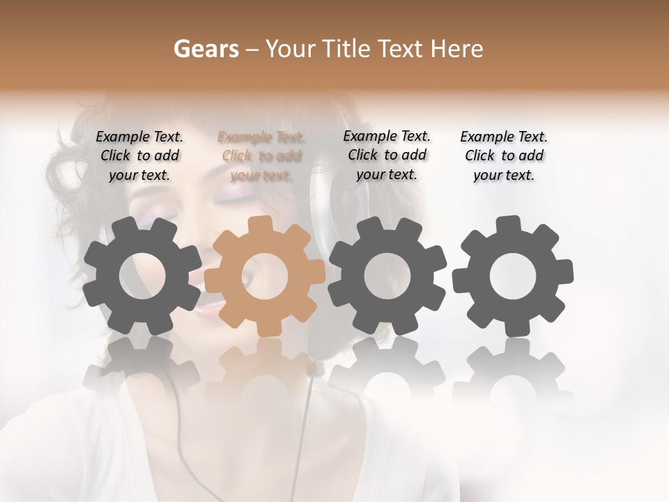 Leisure Face Music PowerPoint Template