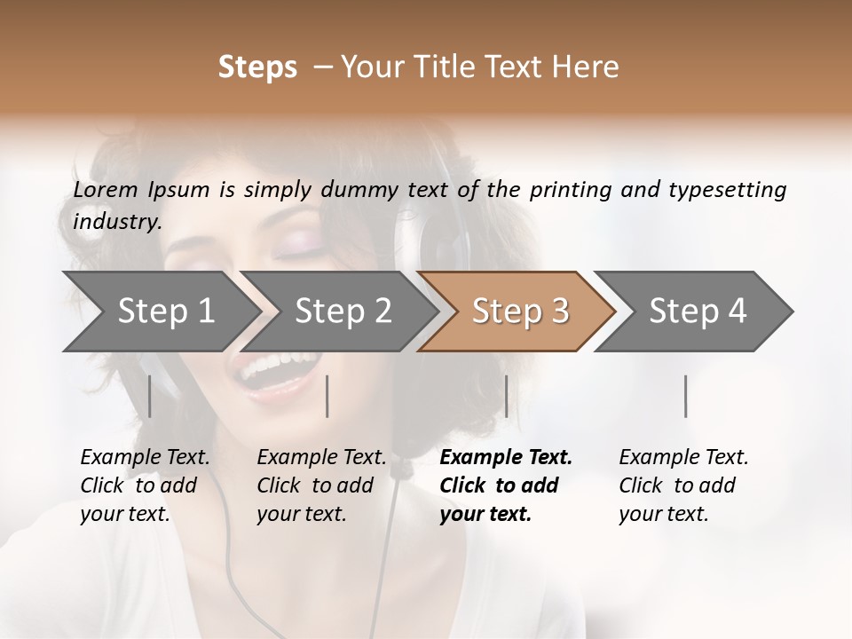 Leisure Face Music PowerPoint Template