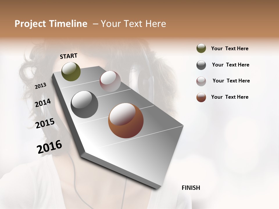 Leisure Face Music PowerPoint Template