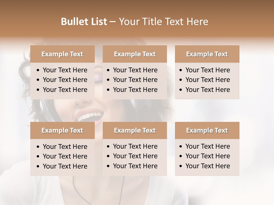 Leisure Face Music PowerPoint Template