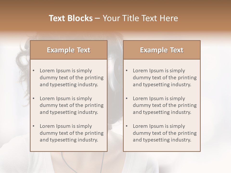 Leisure Face Music PowerPoint Template
