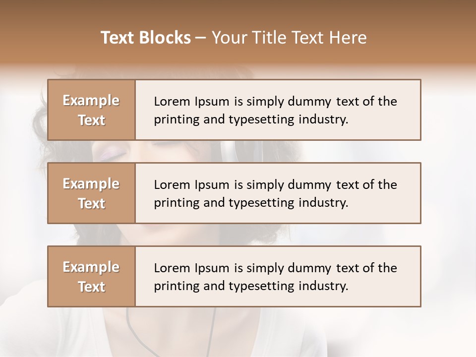 Leisure Face Music PowerPoint Template