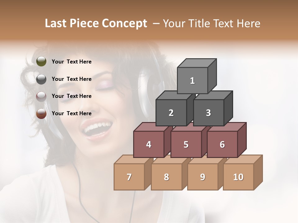 Leisure Face Music PowerPoint Template
