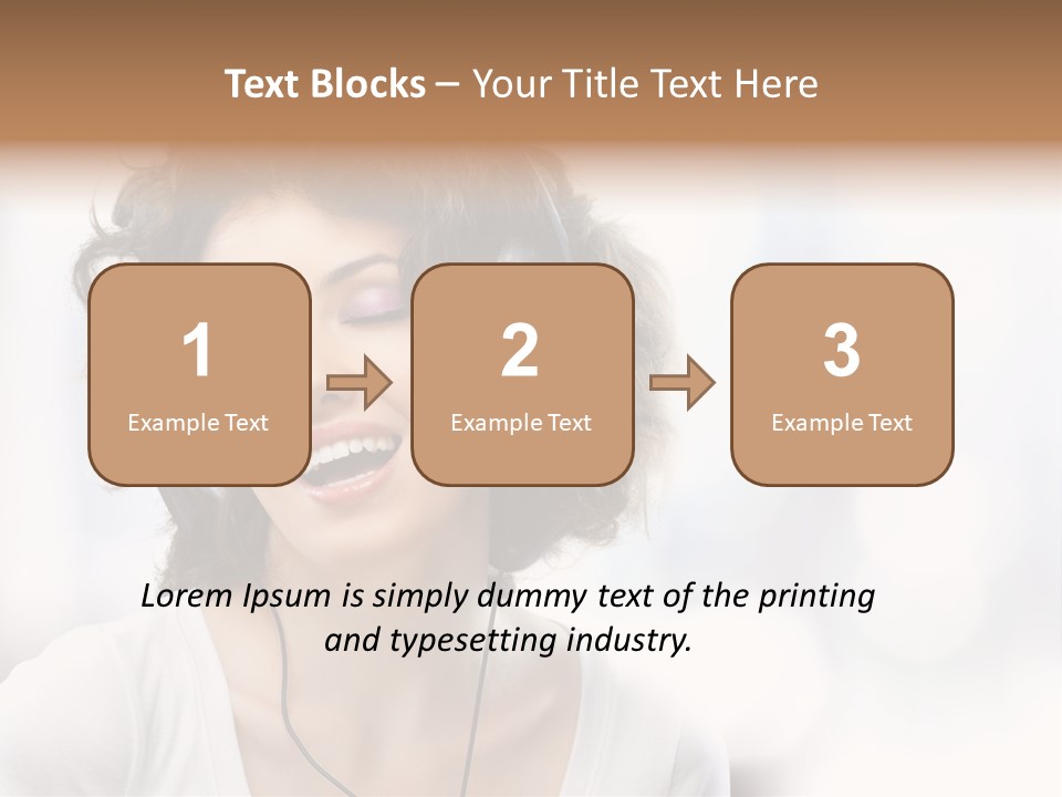 Leisure Face Music PowerPoint Template