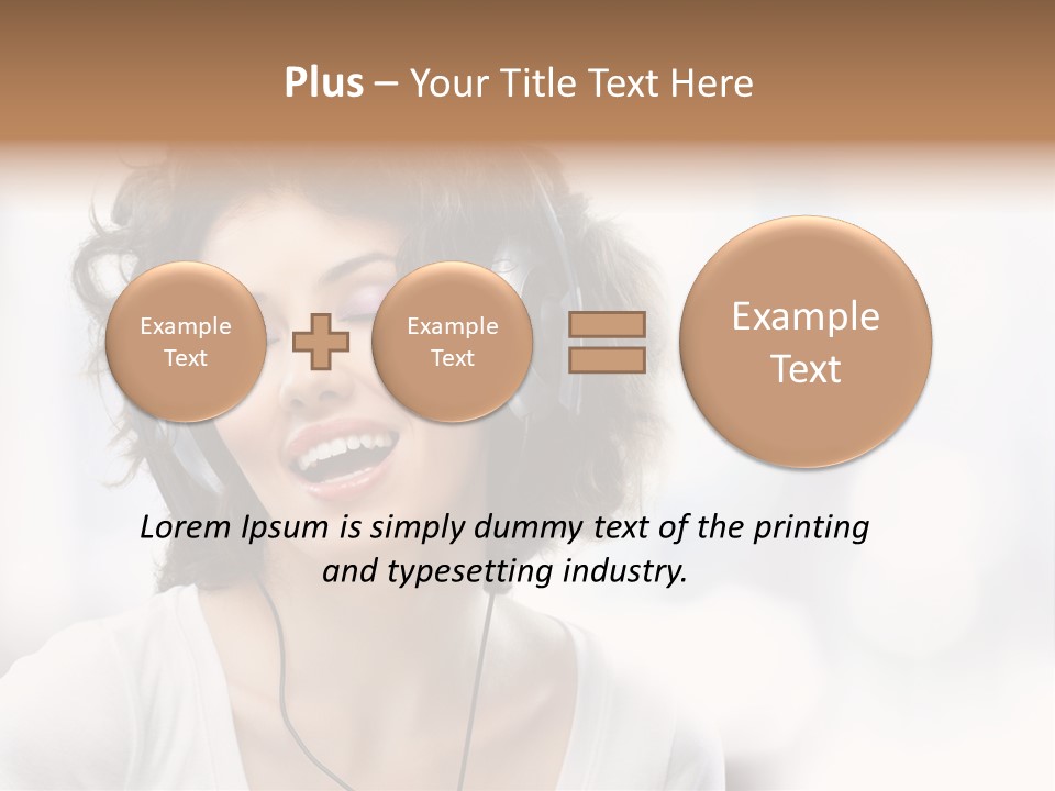 Leisure Face Music PowerPoint Template