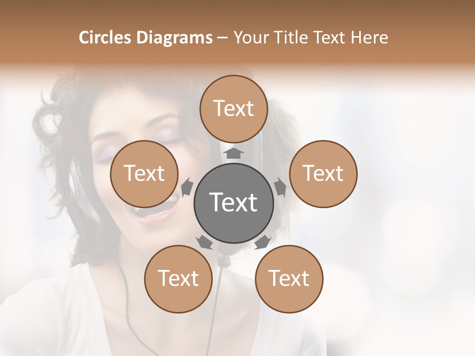 Leisure Face Music PowerPoint Template