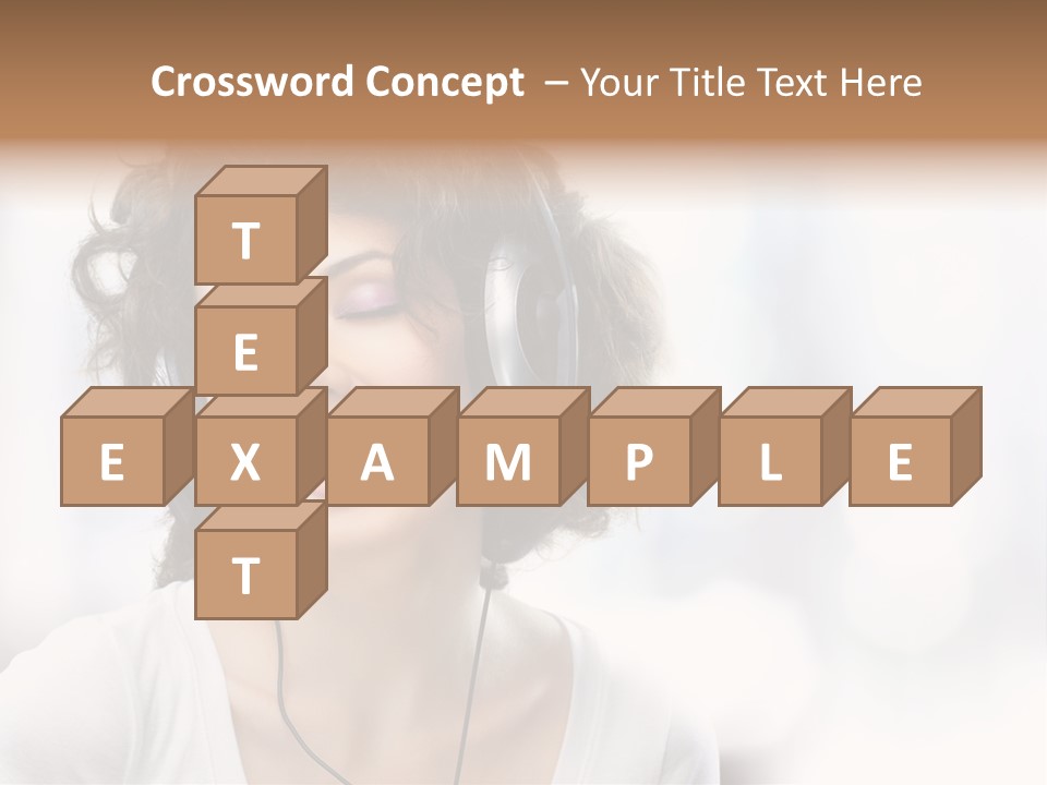 Leisure Face Music PowerPoint Template