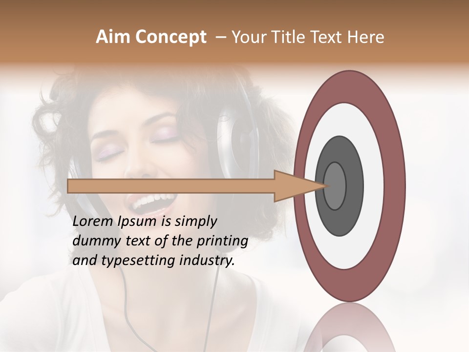 Leisure Face Music PowerPoint Template