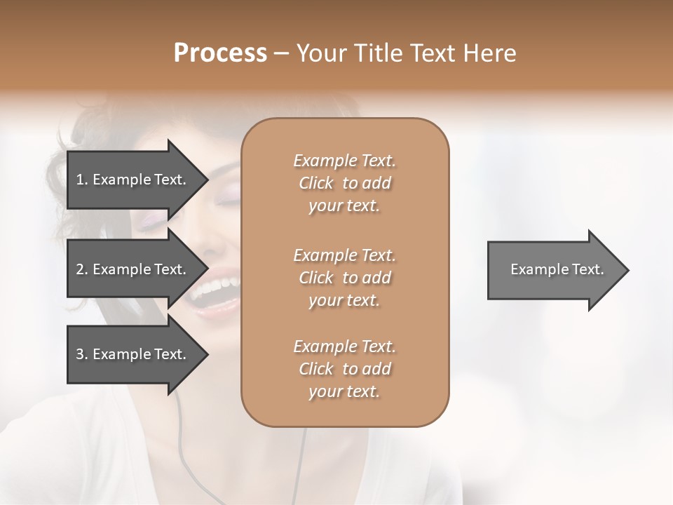 Leisure Face Music PowerPoint Template