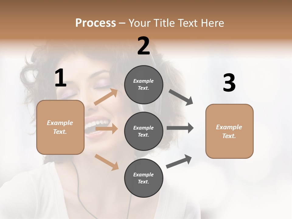 Leisure Face Music PowerPoint Template