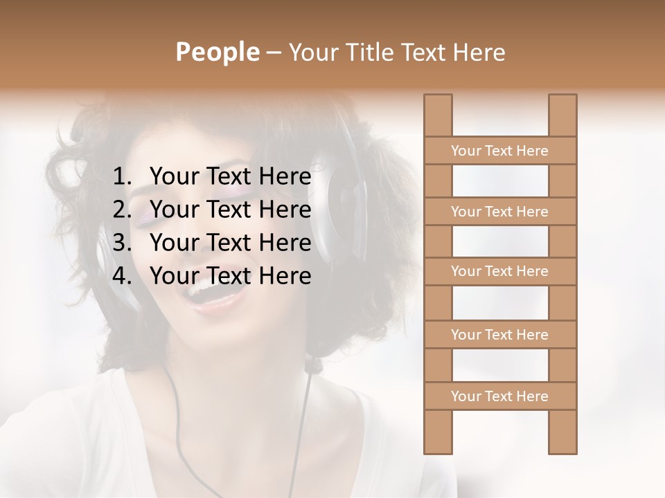 Leisure Face Music PowerPoint Template