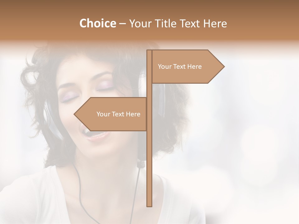 Leisure Face Music PowerPoint Template