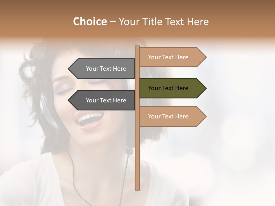 Leisure Face Music PowerPoint Template