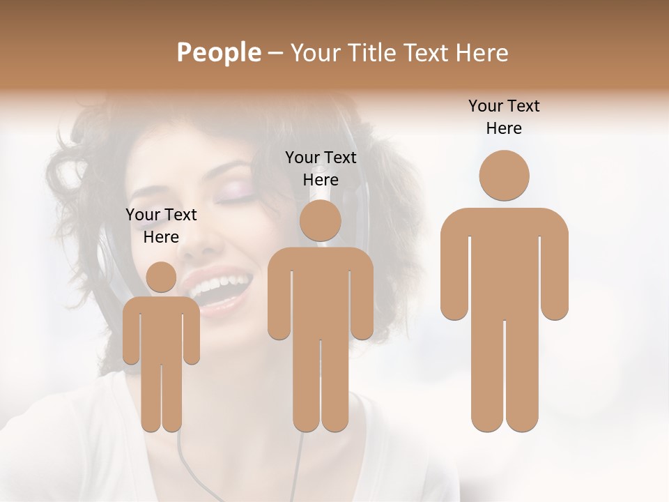 Leisure Face Music PowerPoint Template