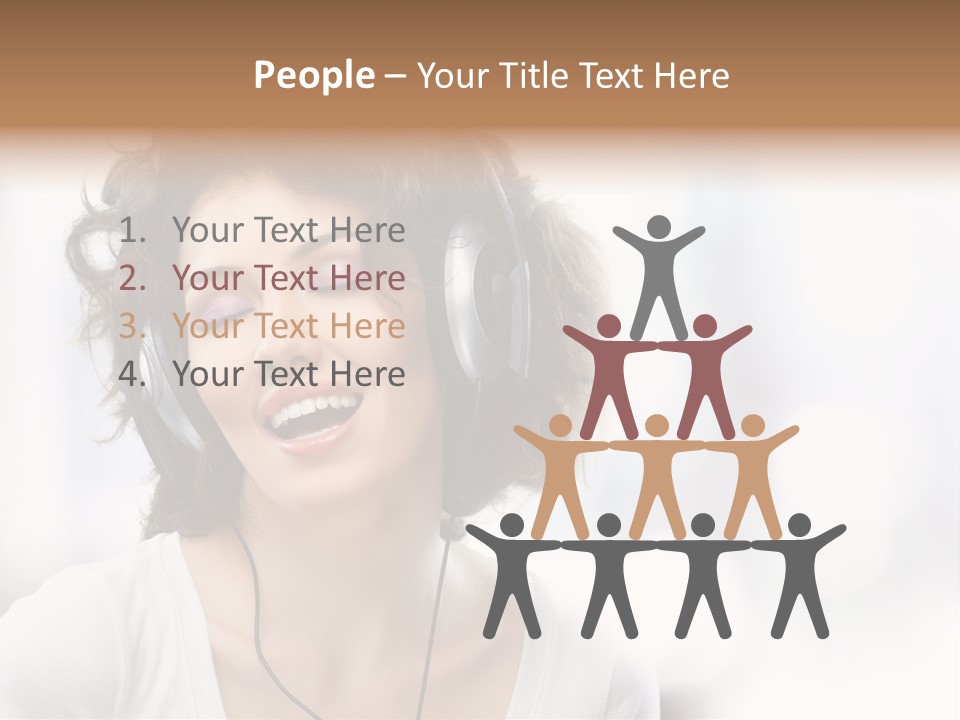 Leisure Face Music PowerPoint Template