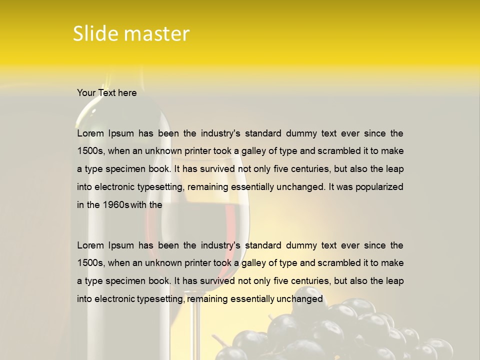 Wine Glass Gourmet PowerPoint Template