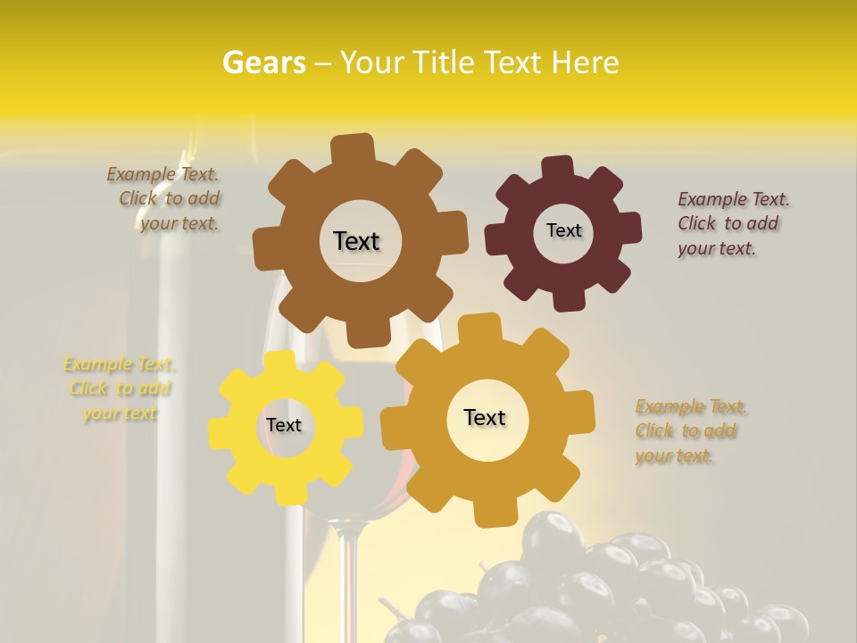 Wine Glass Gourmet PowerPoint Template