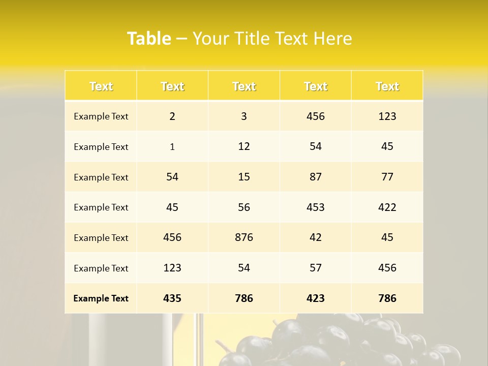 Wine Glass Gourmet PowerPoint Template