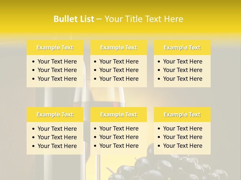 Wine Glass Gourmet PowerPoint Template
