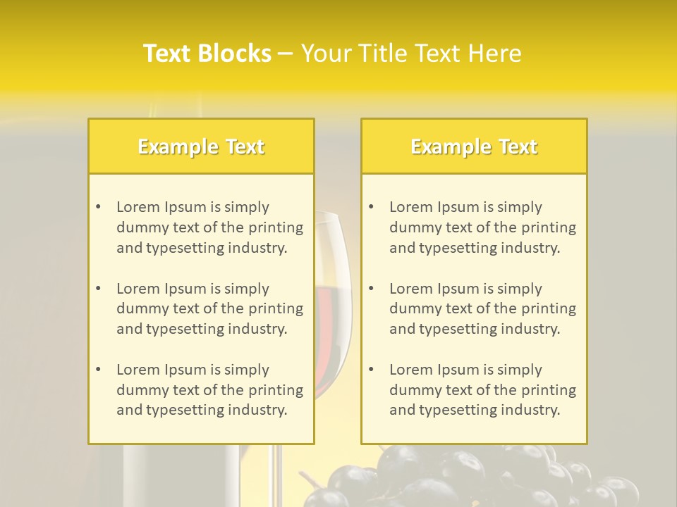 Wine Glass Gourmet PowerPoint Template