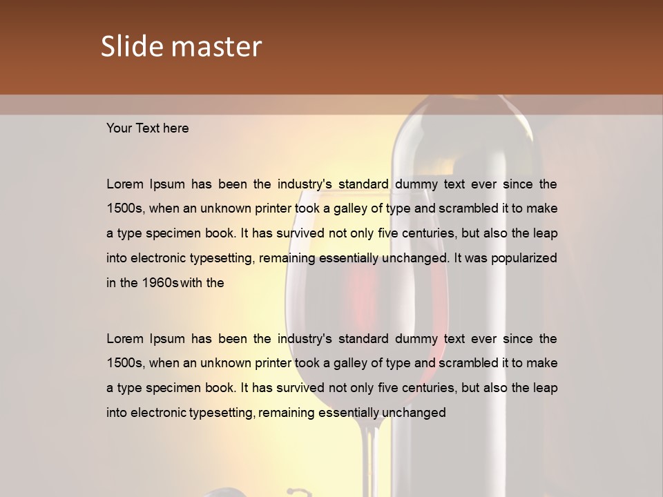 Walnut Gourmet Alcohol PowerPoint Template