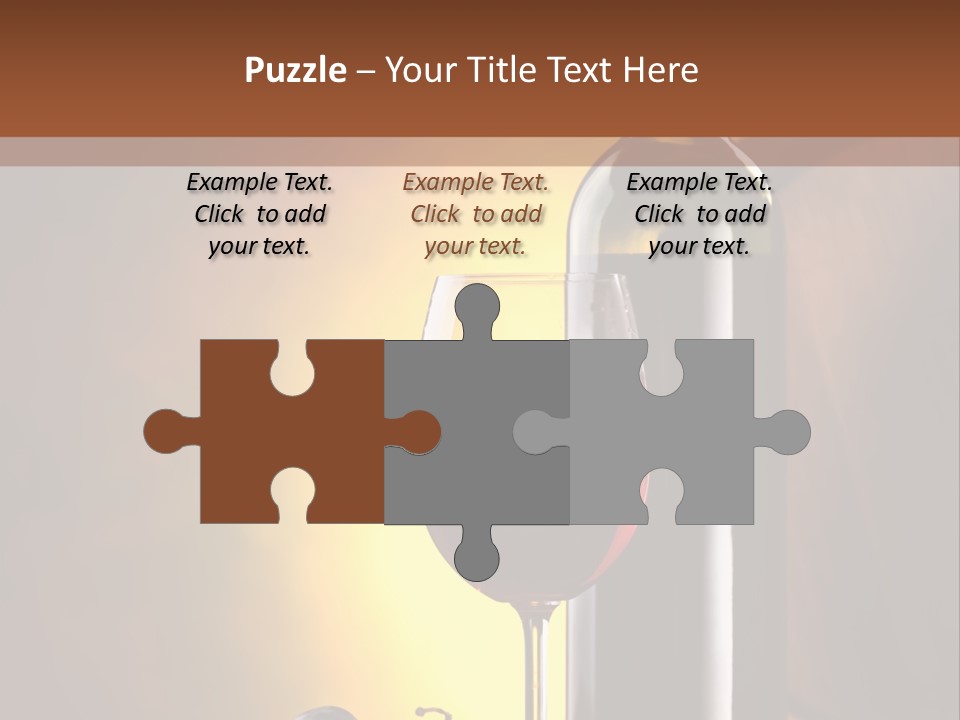 Walnut Gourmet Alcohol PowerPoint Template