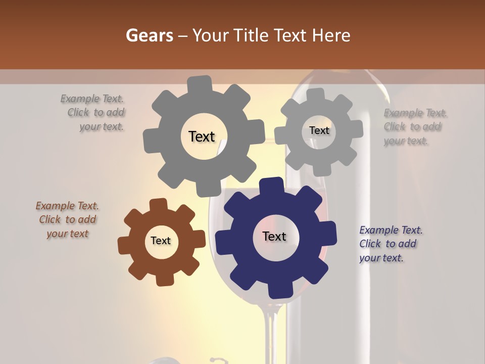 Walnut Gourmet Alcohol PowerPoint Template