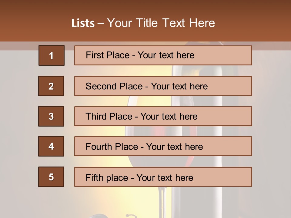 Walnut Gourmet Alcohol PowerPoint Template