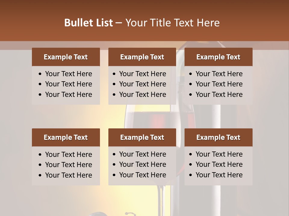 Walnut Gourmet Alcohol PowerPoint Template