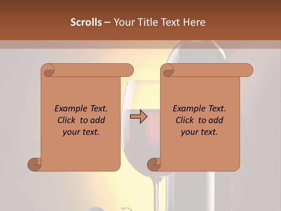 Walnut Gourmet Alcohol PowerPoint Template