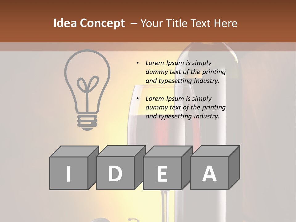 Walnut Gourmet Alcohol PowerPoint Template