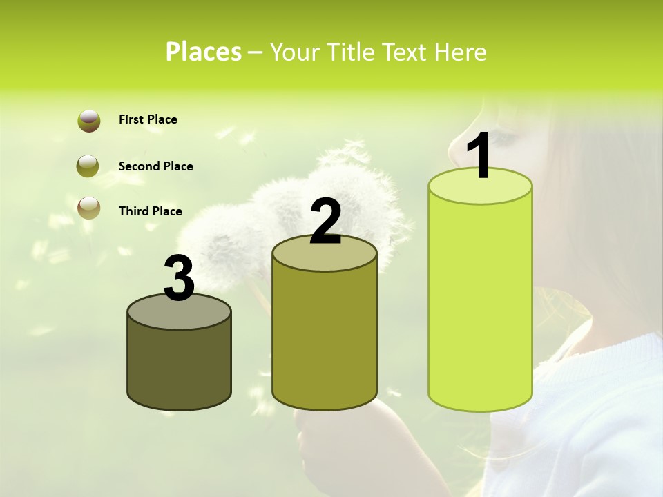 Flower Light Blowing PowerPoint Template