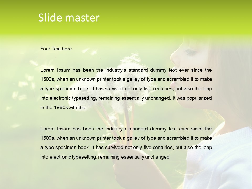 Flower Light Blowing PowerPoint Template