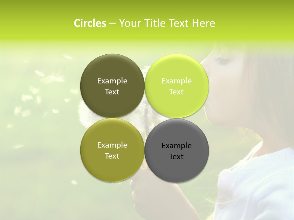 Flower Light Blowing PowerPoint Template