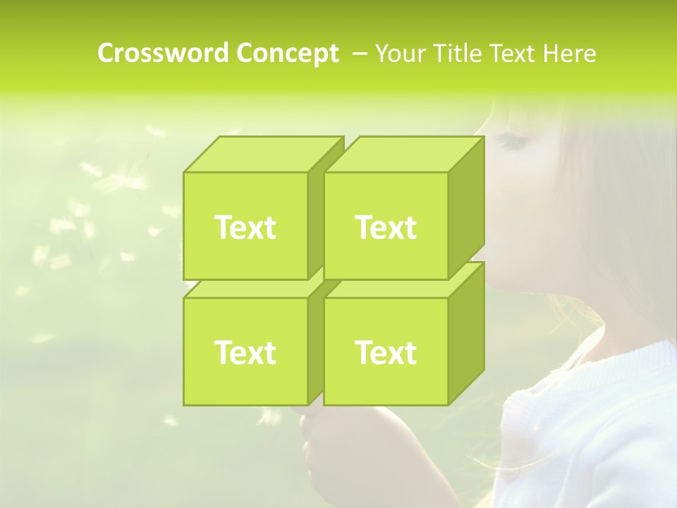 Flower Light Blowing PowerPoint Template