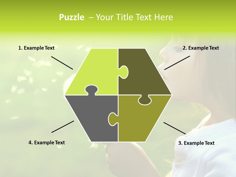 Flower Light Blowing PowerPoint Template