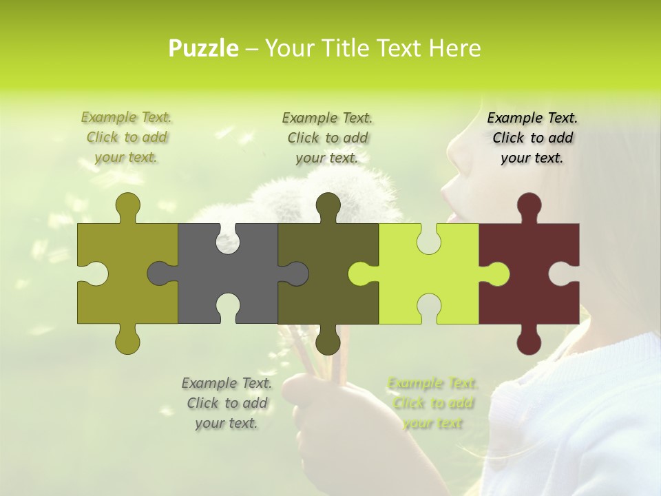 Flower Light Blowing PowerPoint Template