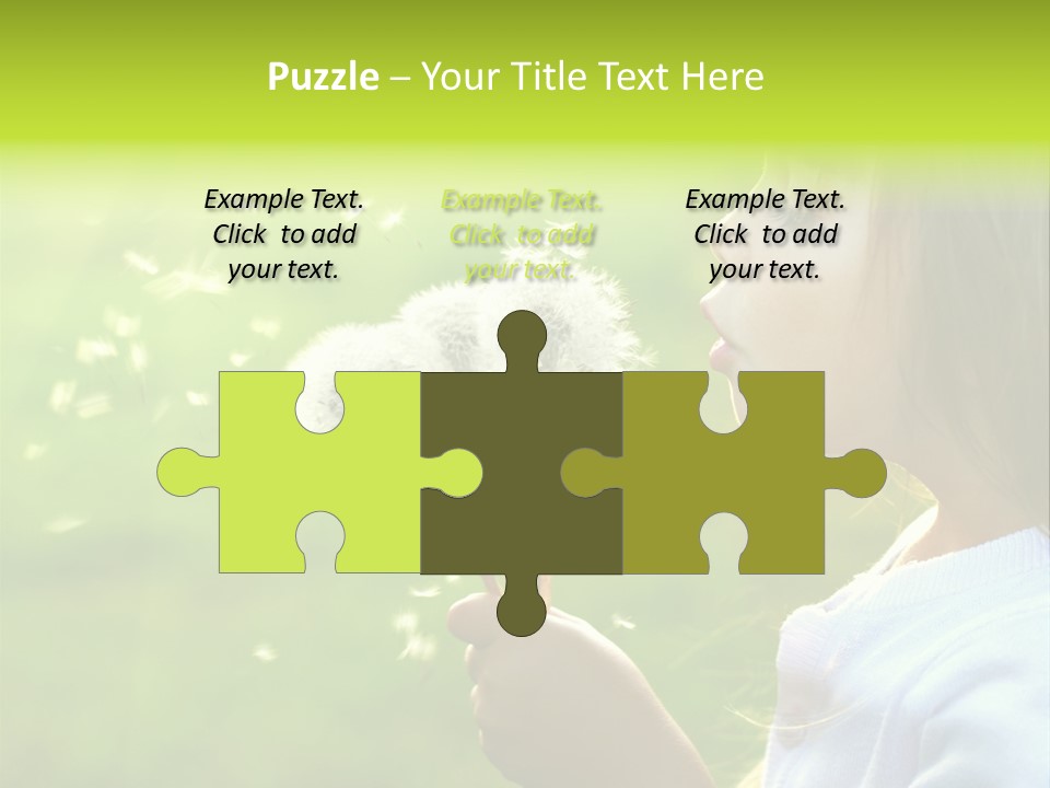 Flower Light Blowing PowerPoint Template