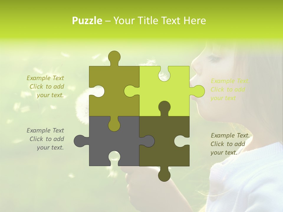 Flower Light Blowing PowerPoint Template