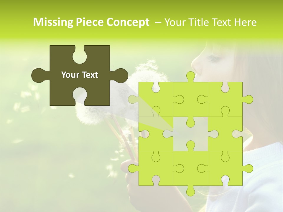 Flower Light Blowing PowerPoint Template