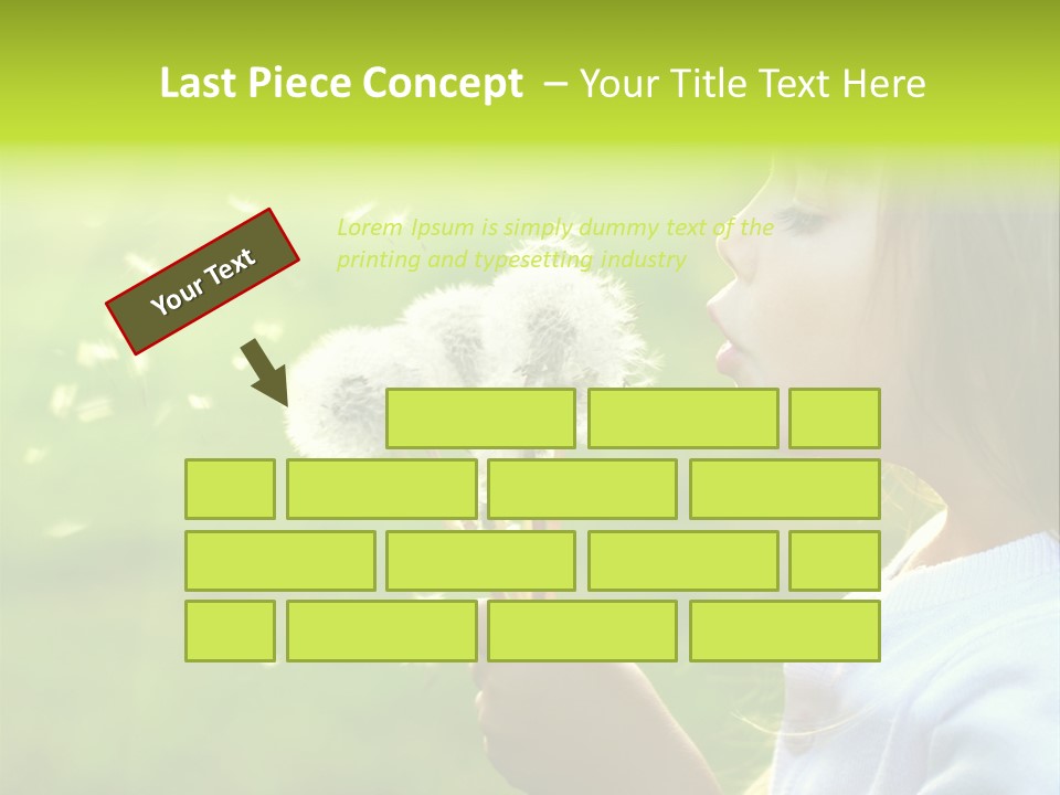 Flower Light Blowing PowerPoint Template