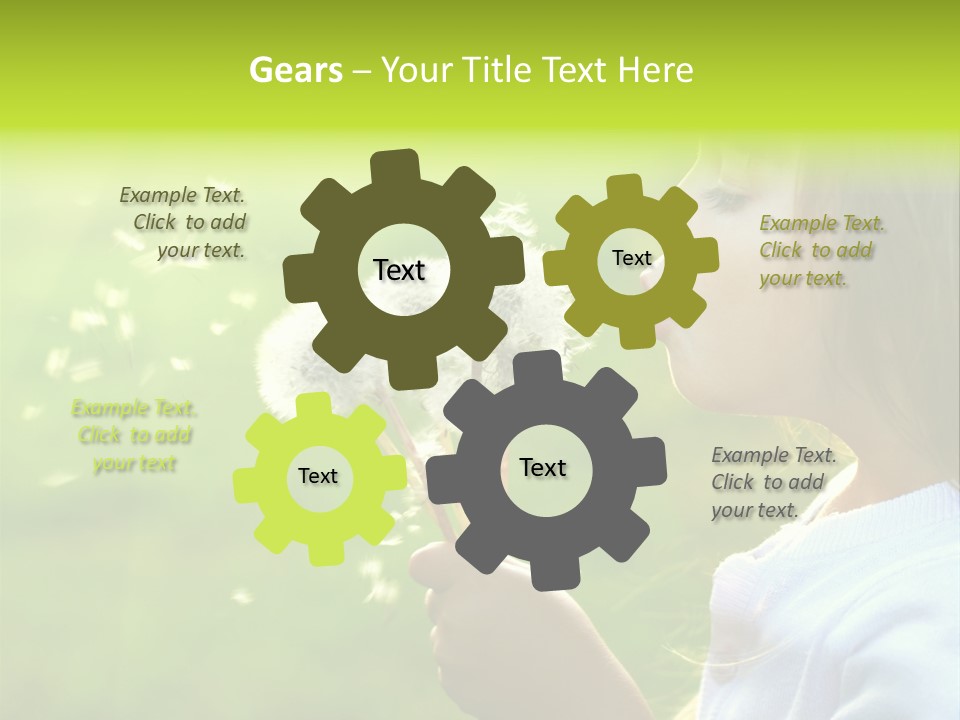 Flower Light Blowing PowerPoint Template