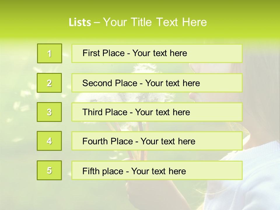 Flower Light Blowing PowerPoint Template