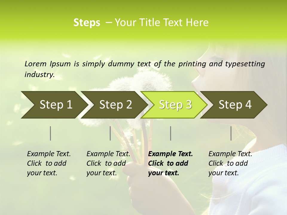 Flower Light Blowing PowerPoint Template